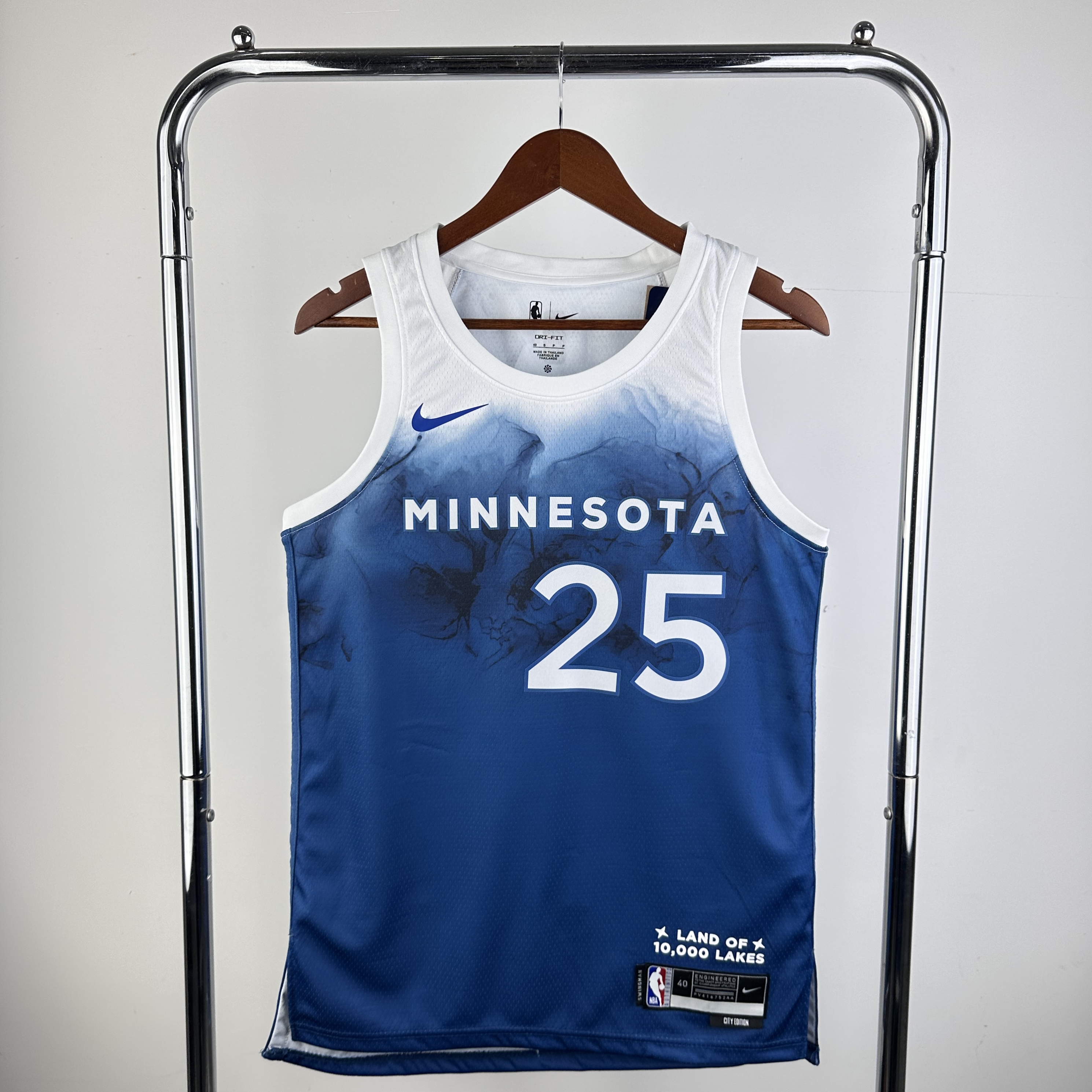 Men Minnesota Timberwolves #25 Rose Blue City Edition Nike 2024 NBA Jersey->oklahoma city thunder->NBA Jersey